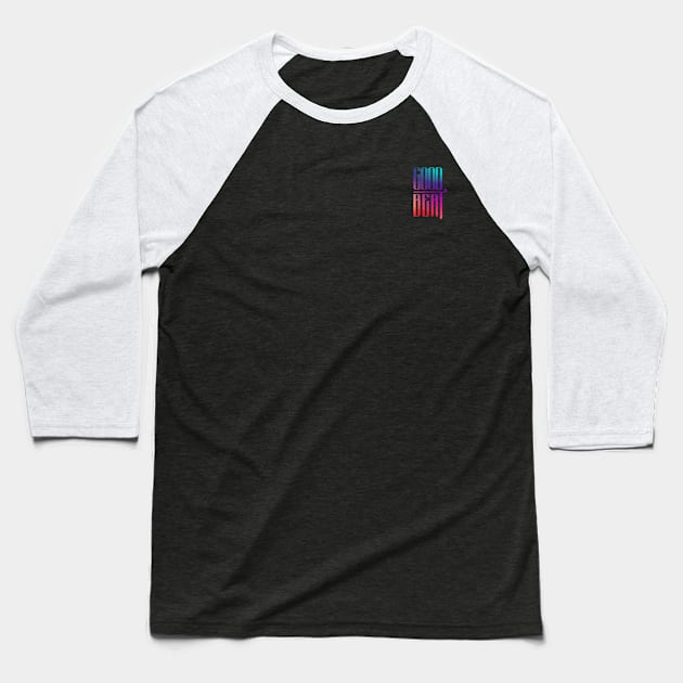 Good Beat | Typography (front & back) Baseball T-Shirt by Lumos19Studio